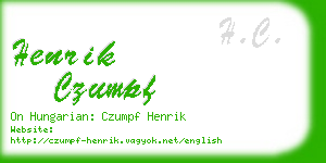 henrik czumpf business card